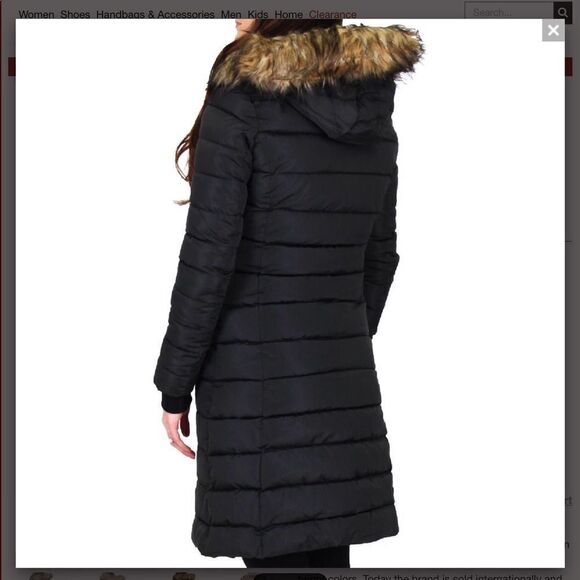 NANETTE Lepore Long Faux Fur Hooded Puffer Coat gunmetal Gray - Picture 2 of 15